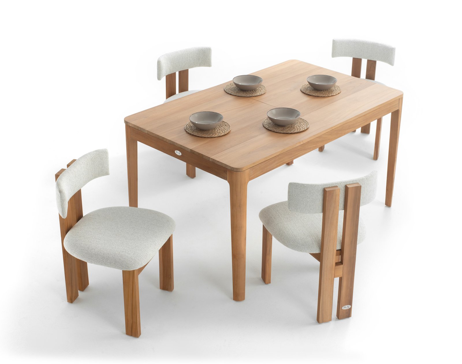 EXTENSION INDOOR DINING TABLE &LUNA CHAIR